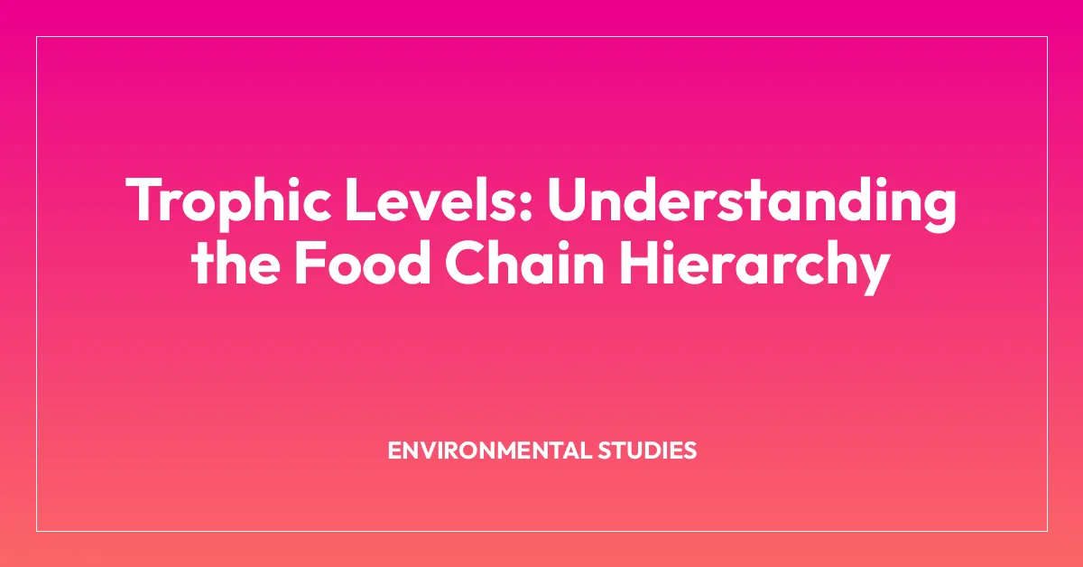 Trophic Levels: Understanding the Food Chain Hierarchy